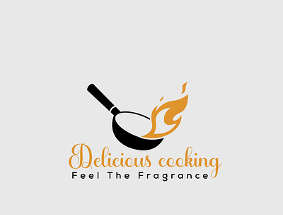 delicious cooking logo design flat graphic design logo minimal typography