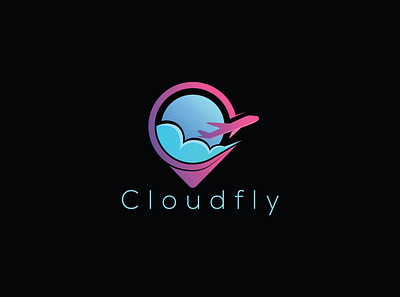 CLOUDFLY design flat graphic design illustration logo minimal vector