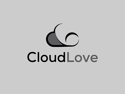 cloudlove logo branding design flat graphic design illustration logo minimal typography ui vector
