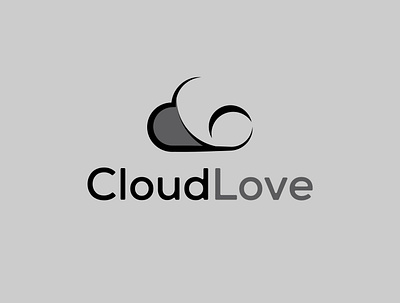 cloudlove logo branding design flat graphic design illustration logo minimal typography ui vector