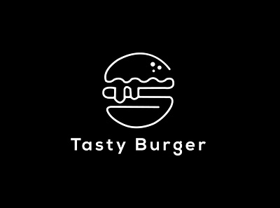 Burger Logo branding design flat graphic design illustration logo minimal typography ui vector