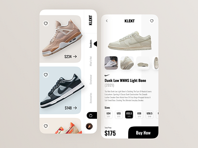Klekt - Sneakers App 2022 adidas app app design app ui clean ecommerce ecommerce app ecommerce ui mobile ui modern nike sneakers sneakers app store design streetwear trending ui