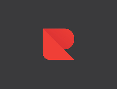 R Letterform Logo branding design flat icon illustrator logo minimal type typography vector
