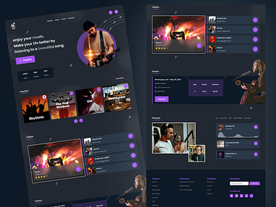 Music Landing Page Concept UI Design