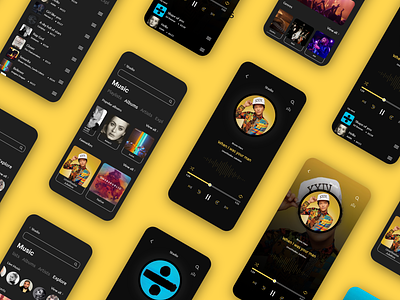 Muzeech - A concept music app app app design app modern design app modern ui design flat illustration minimal ui ux