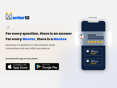 Mentoree Landing page-Above the fold