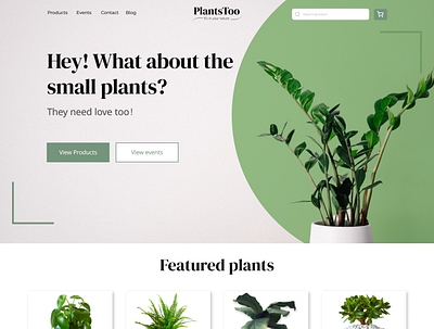 PlantsToo Design figma high fidelity plants ui ux workshops