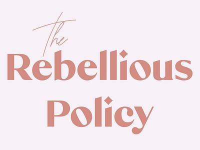 The Rebellious Policy Logo branding design logo minimal typography vector