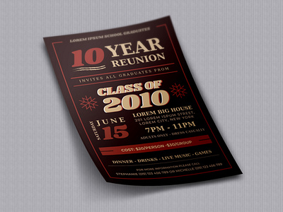 Reunion Flyer Design Concept branding business flyer design corporate flyer event flyer flyer flyer design handout leaflet design