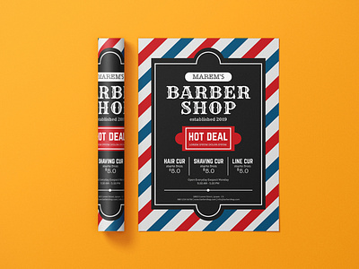 Barbar Shop Flyer Design Concept branding brochure design business flyer design corporate flyer design flyer design handout leaflet design