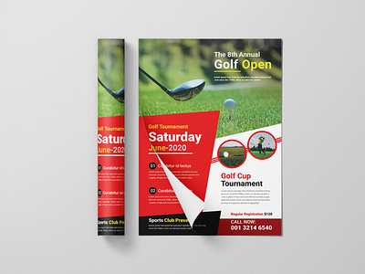 Golf Flyer Design Concept branding brochure design business flyer design corporate flyer design event flyer flyer flyer design golf flyer handout leaflet design sports branding sports design sports flyer