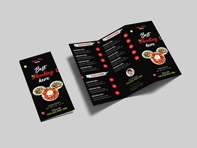 Tri Fold Restaurant Food Menu branding brochure design business flyer design corporate flyer design event flyer flyer flyer design food menu handout leaflet design restaurant restaurant branding restaurant flyer tri fold brochure