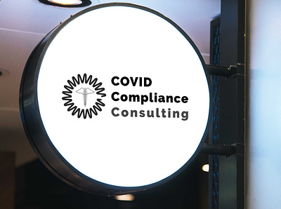 Covid Compliance Consulting Logo branding clean logo custom logo design flat logo logo logo design logo designer minimalist logo minimalist logo design vector