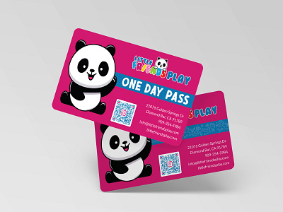 One Day Pass Card is Designed Kids Indoor Playground advertise branding card design cards coupon design gift giftcard graphic design indoor playground kids loyaltycard pass card playgourd postcard product design promotion punchcard voucher voucher design
