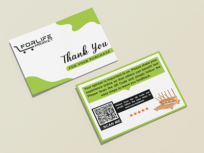 Amazon Thank You Card designed for For Life Market
