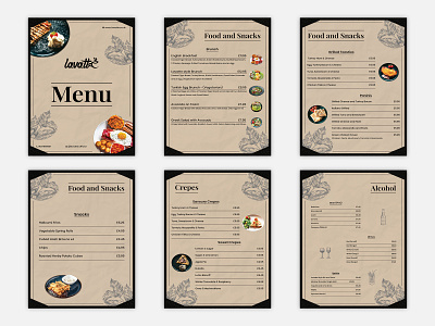 Restaurant Menu Design for Lavattè branding business flyer design design flyer design food menu graphic design leaflet design menu card menu design restaurant menu design