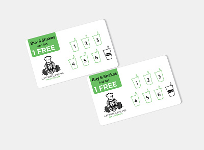 Loyalty Card Designed For Lifter Life advert advertising branding business card business flyer design card design design flyer design gift card graphic design leaflet design loyalty card print design product promotion promotion punch card restaurant stationary design
