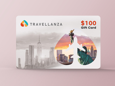 Travel Agency Gift Card Design