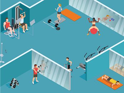 Gym Fitness Elements Gráfico por Creative Designs · Creative Fabrica