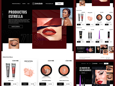 Zansuzi site proposal beauty ui ui ux design ux