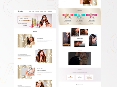 Revie site beauty hair ui ui ux design ux