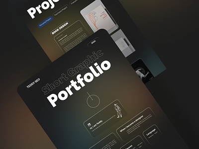 Portfolio: landing page concept - Dark Galssmorphism