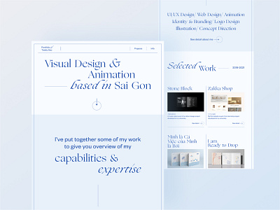 Portfolio landing page branding design graphic design illustration landing page logo typography ui ux