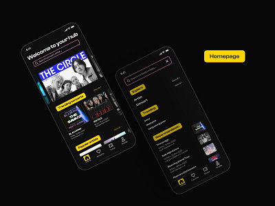 Ticketing app: Home Screens branding design graphic design illustration landing page mobile app ui ux