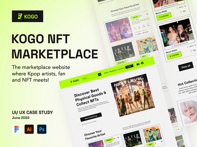 NFT Marketplace Website 3d blockchain case study design landing page nft ui ux website