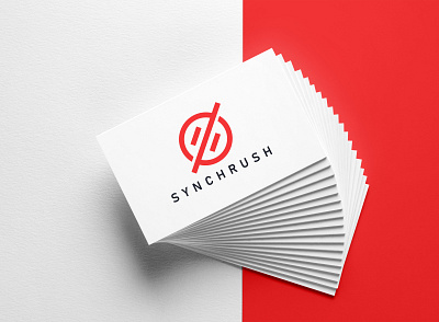 Synchrush Logo Design art branding design graphic design icon illustration logo minimal vector website