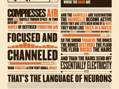 Typographic Soundposter audio illustrator music poster sound typo typography