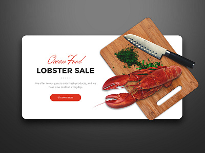 Food Special Offer challenge cook creative design food lobster offer recipe restaurant sea ui web