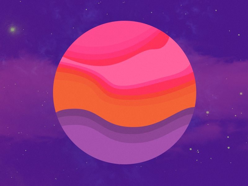 Color Layered Planet graphic design nice fun planet