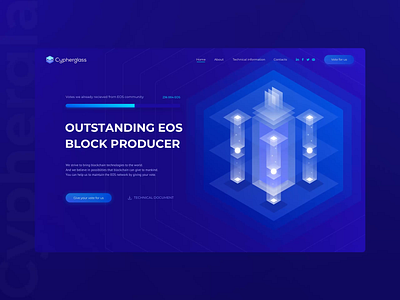 Cypherglass blockchain startup block chain creative design designer fun illustration logo nice startup ui ux vector