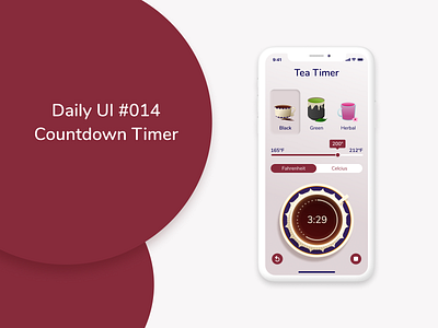 Daily UI 014 - Countdown Timer countdowntimer daily ui dailyui dailyuichallenge tea timer