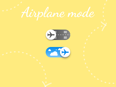 Daily UI 015 - On/Off Switch airplane daily ui dailyui dailyuichallenge on off switch toggle switch