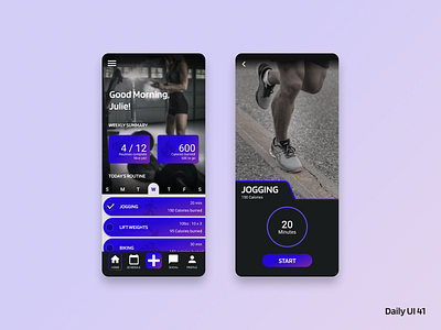 Daily UI 041 - Workout Tracker dailyui dailyuichallenge workout tracker