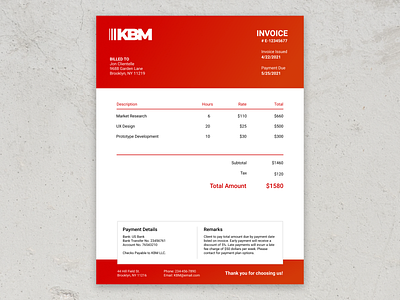 Daily UI 046 - Invoice