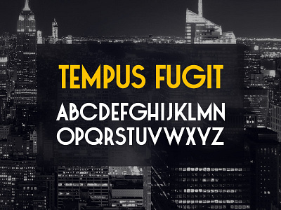 Tempus Fugit Typeface art deco font letters new york city tempus fugit typeface typography