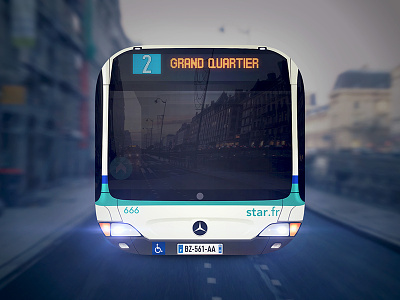 Rennes Bus iOS Icon 7 bretagne brittany bus france icon ios ios7 line network rennes transport