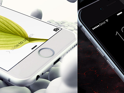 Epic iPhone 6 Template 3d epic fantasy illustration iphone iphone 6 landscape photoshop psd template