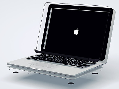 MacBook Pro 3D Model aluminum apple cinema 4d explode freebie laptop macbook pro screen