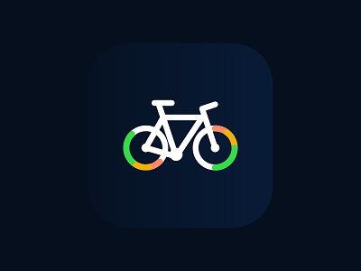 Cyqle Icon app bike colorful flat gradient icon ios public wheel