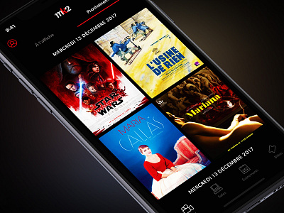 mk2 — Movies app cinema dark iphone x mobile paris poster star wars theatre ui ux