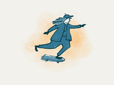 She Skates design editorial illustration magazine skateboard