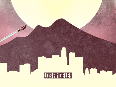 Los Angeles Iron backdrop colors drawing illustration iron man los angeles texture