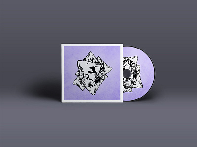 CD border cd cover edm electronic dance music house mountain naaks purple