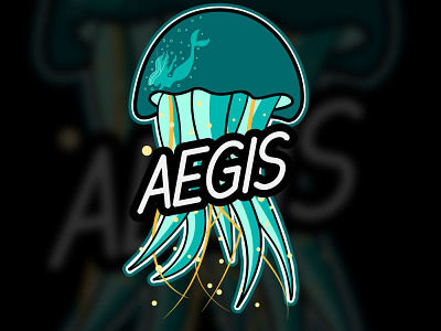 Logo de L'AEGIS esport esport team esportlogo first design firstshot logo meduse team