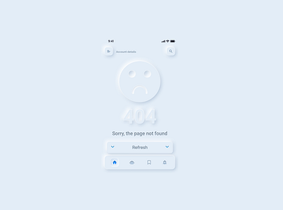 404Page dailyui 008 design minimal neumorphic design neumorphism neumorphism ui ui