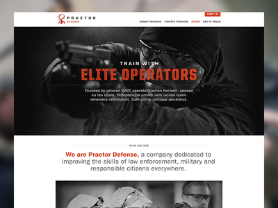 Praetor Long Form Homepage defense guns training website